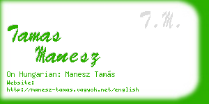tamas manesz business card